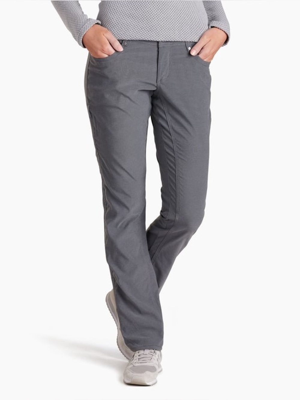Kuhl Kendra Straight Fit Charcoal Grey Hiking Pants Womens Size 4 Short